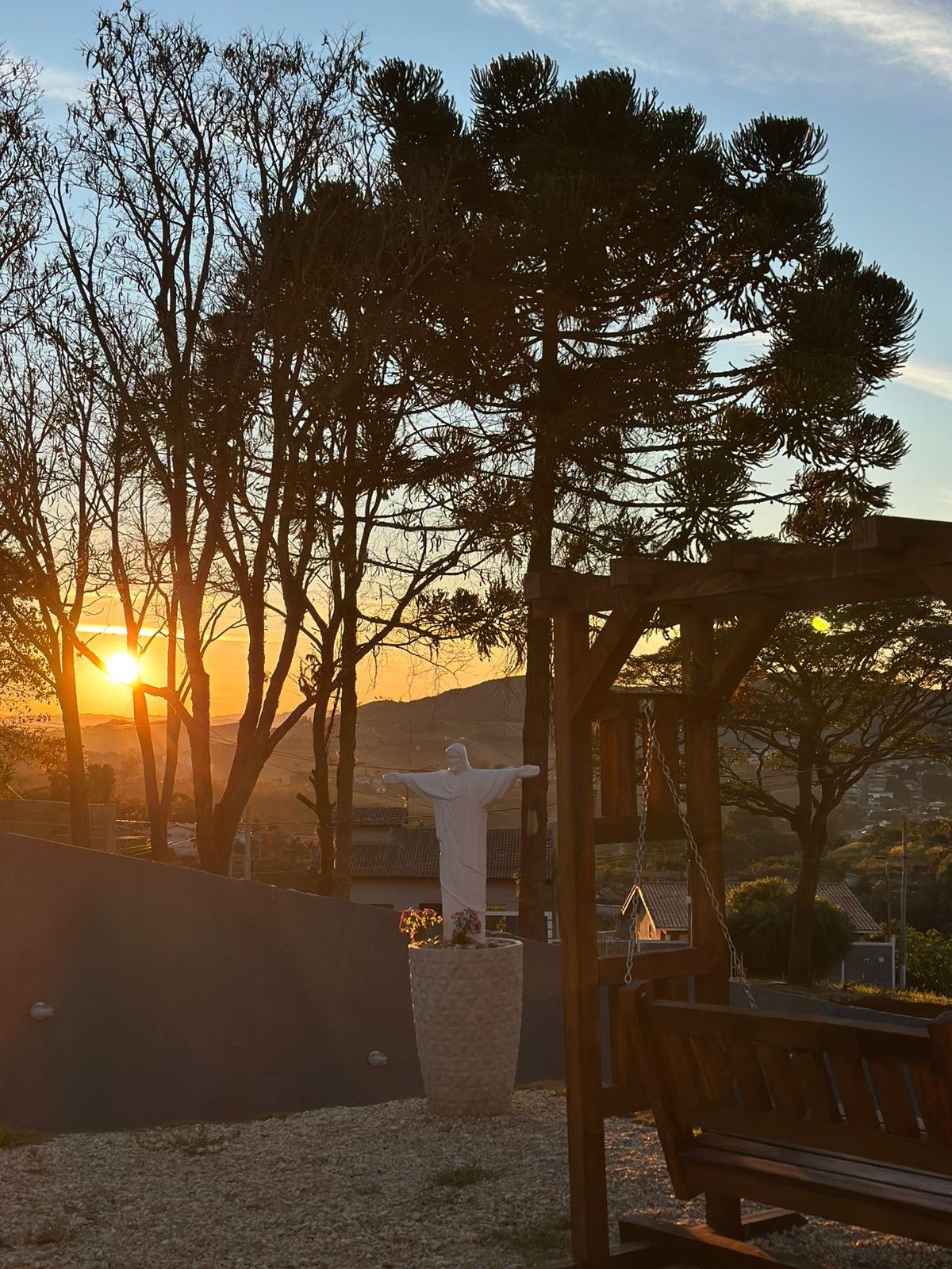 Vista de Serra Negra ao entardecer